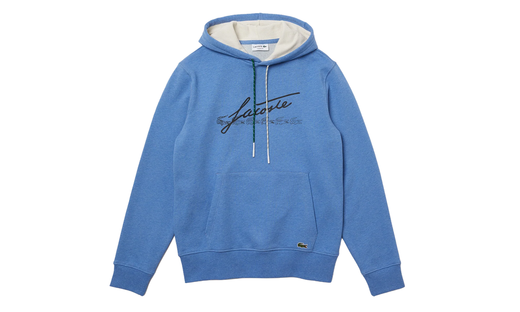 Signature Hooded Flecked Cotton Fleece Hoodie "Blue Chine" SH2059 HG3