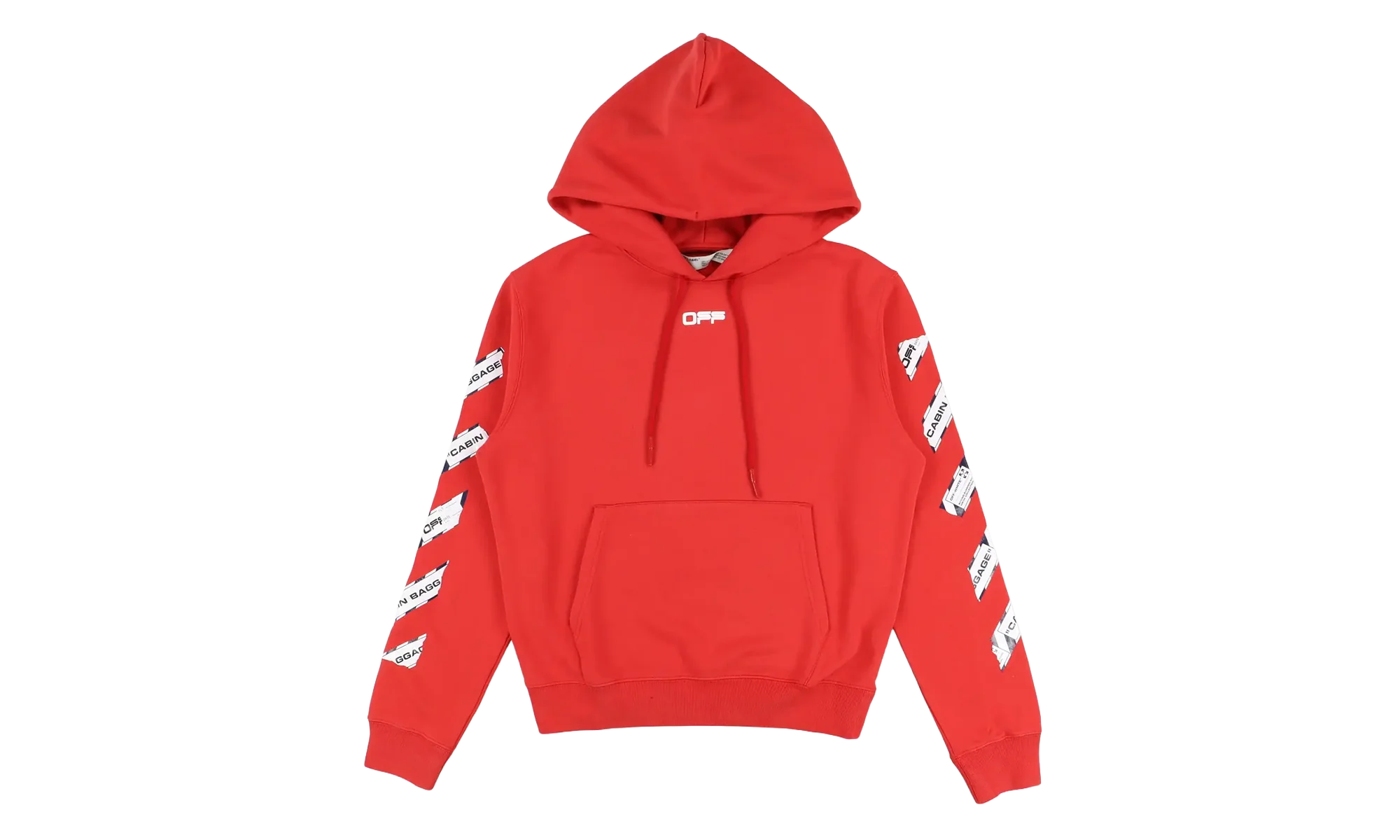 Airport Tape Diag Hoodie "Red" OMBB034G20FLE0172584