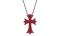 Silicrone Cross Necklace "Red Wine" CHRM0656