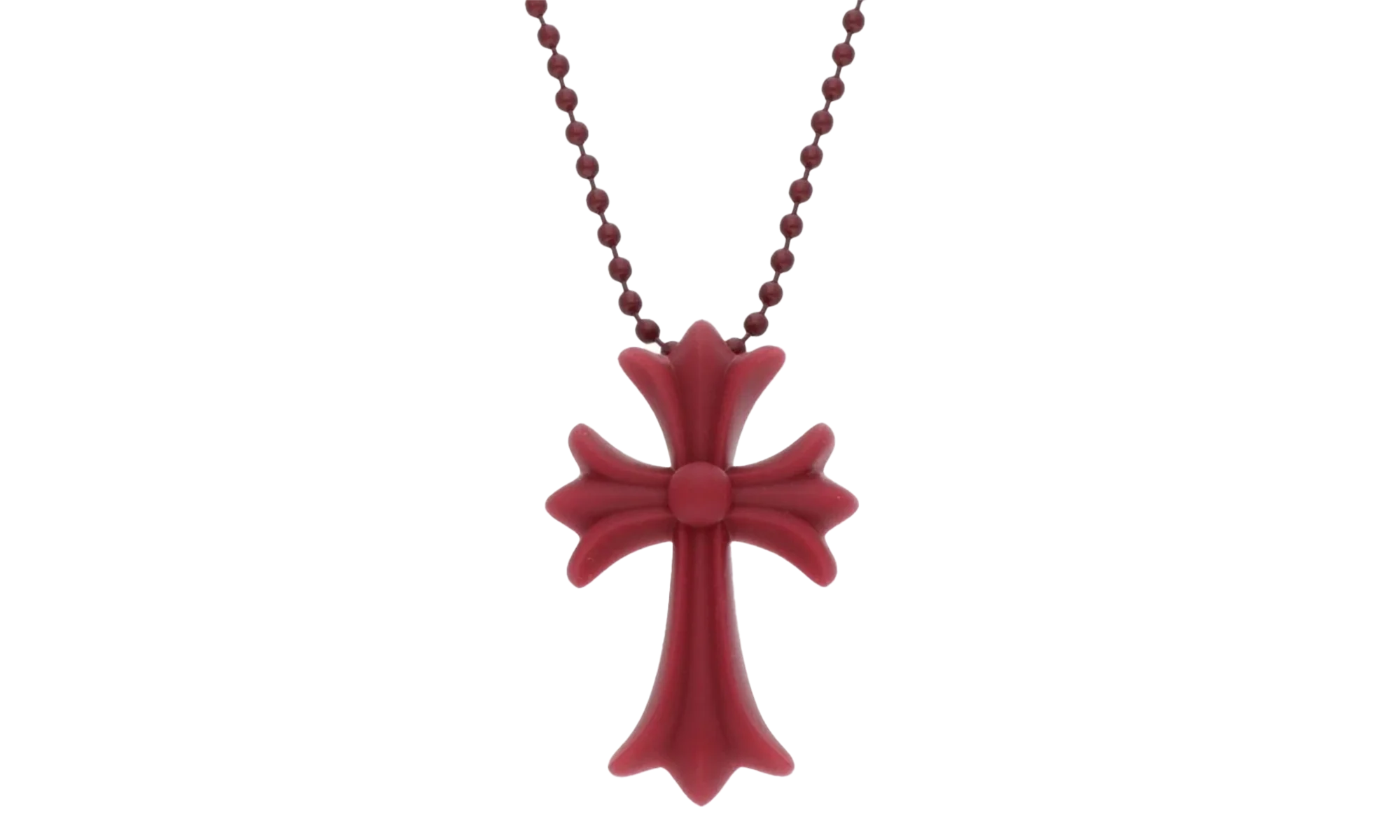 Silicrone Cross Necklace "Red Wine" CHRM0656