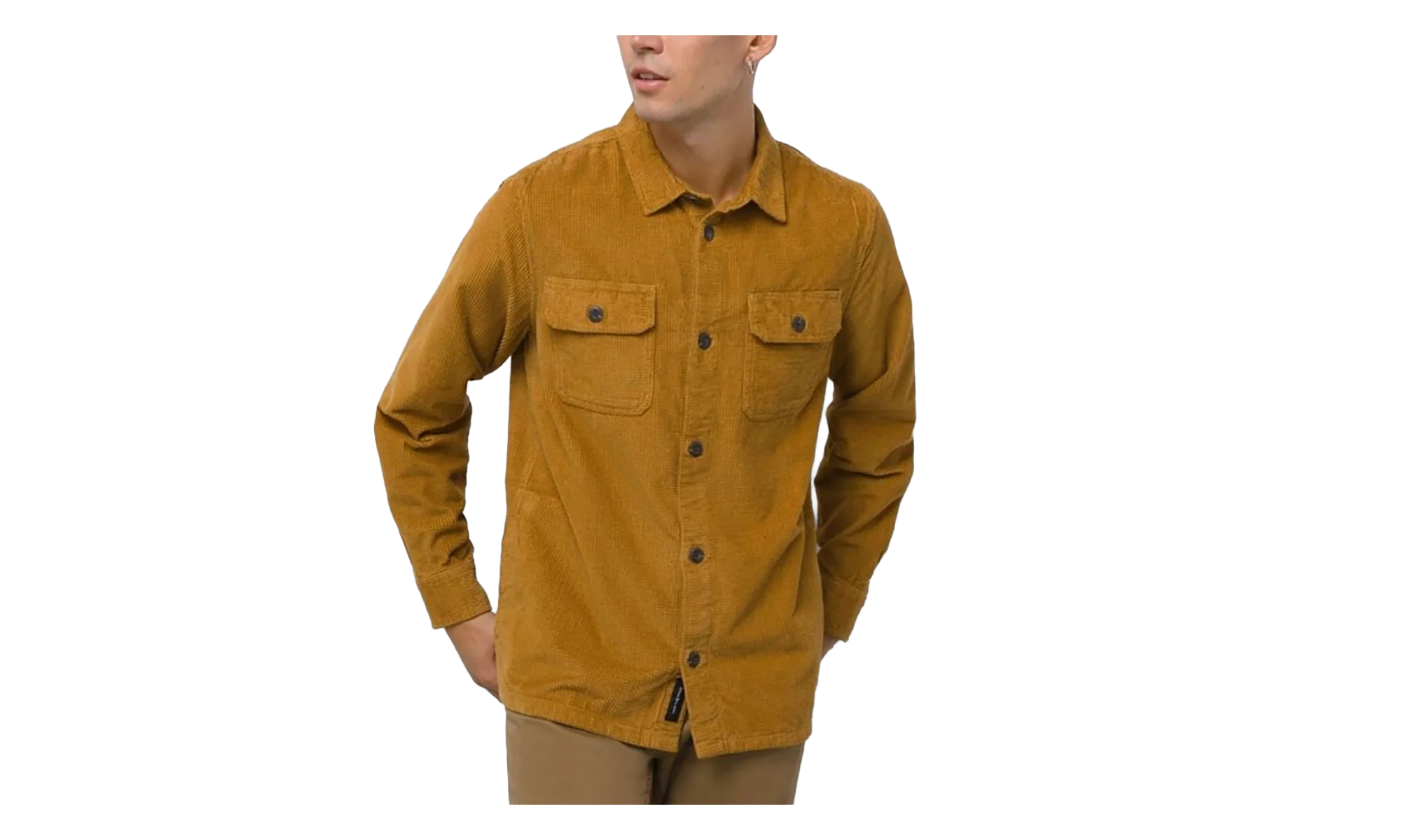Waffle Corduroy Woven Shirt "Bone Brown" VN0006395RJ1