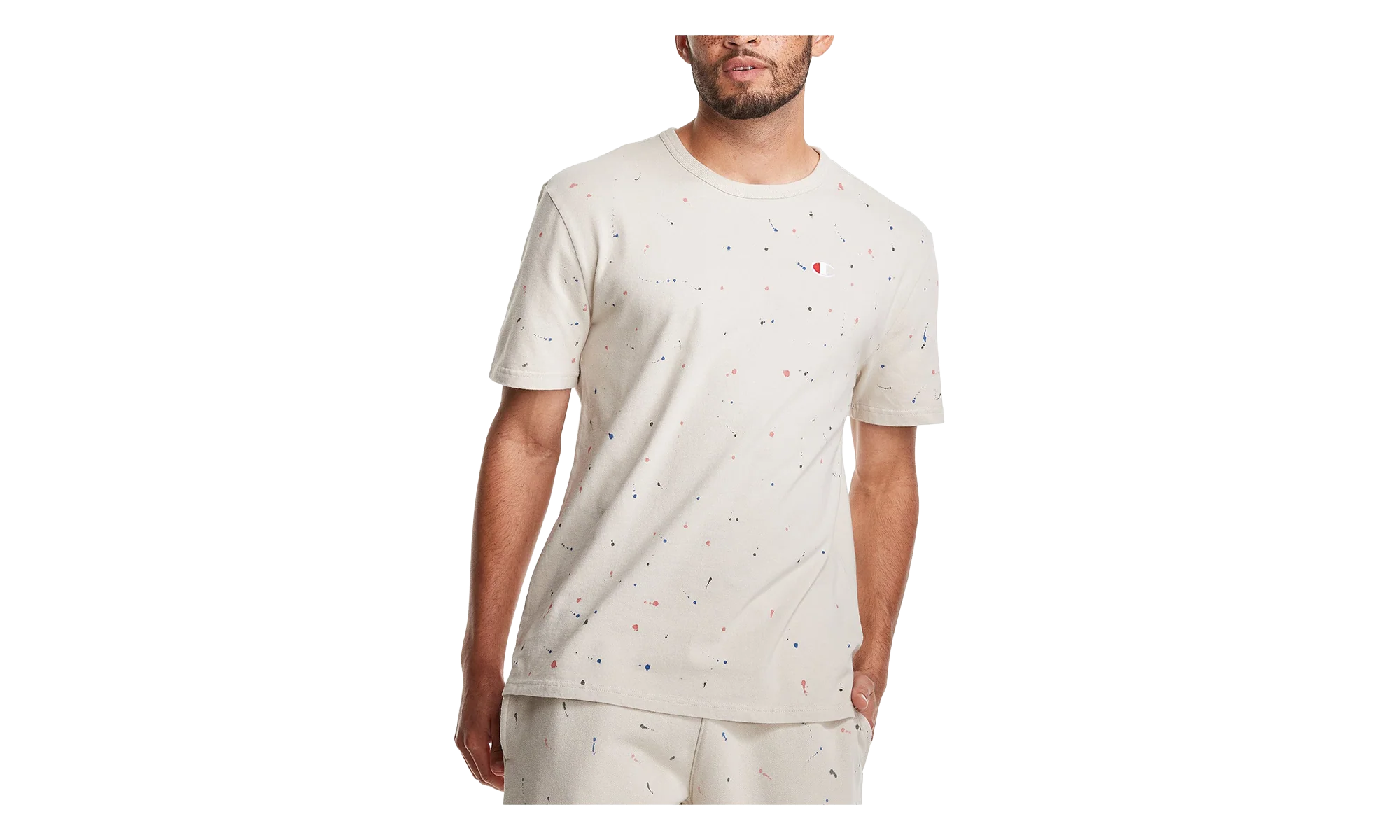 C-Life Heritage Paint Splatter T-Shirt "Pebblestone" T25969 549967 AZXC