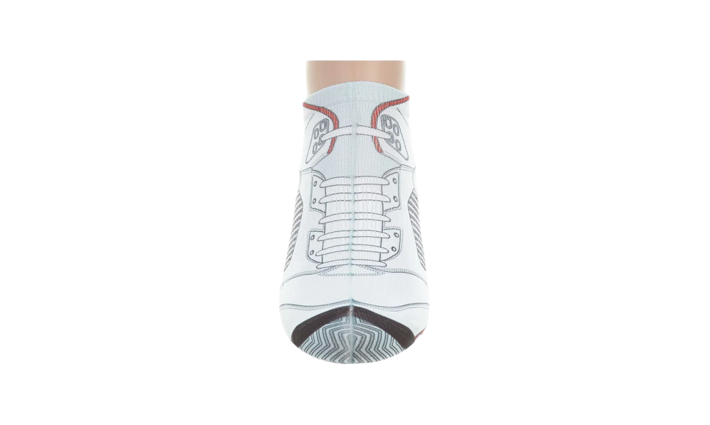 Jordan 5 Retro Bootie Low Cut Ankle Socks "White" 519600 100