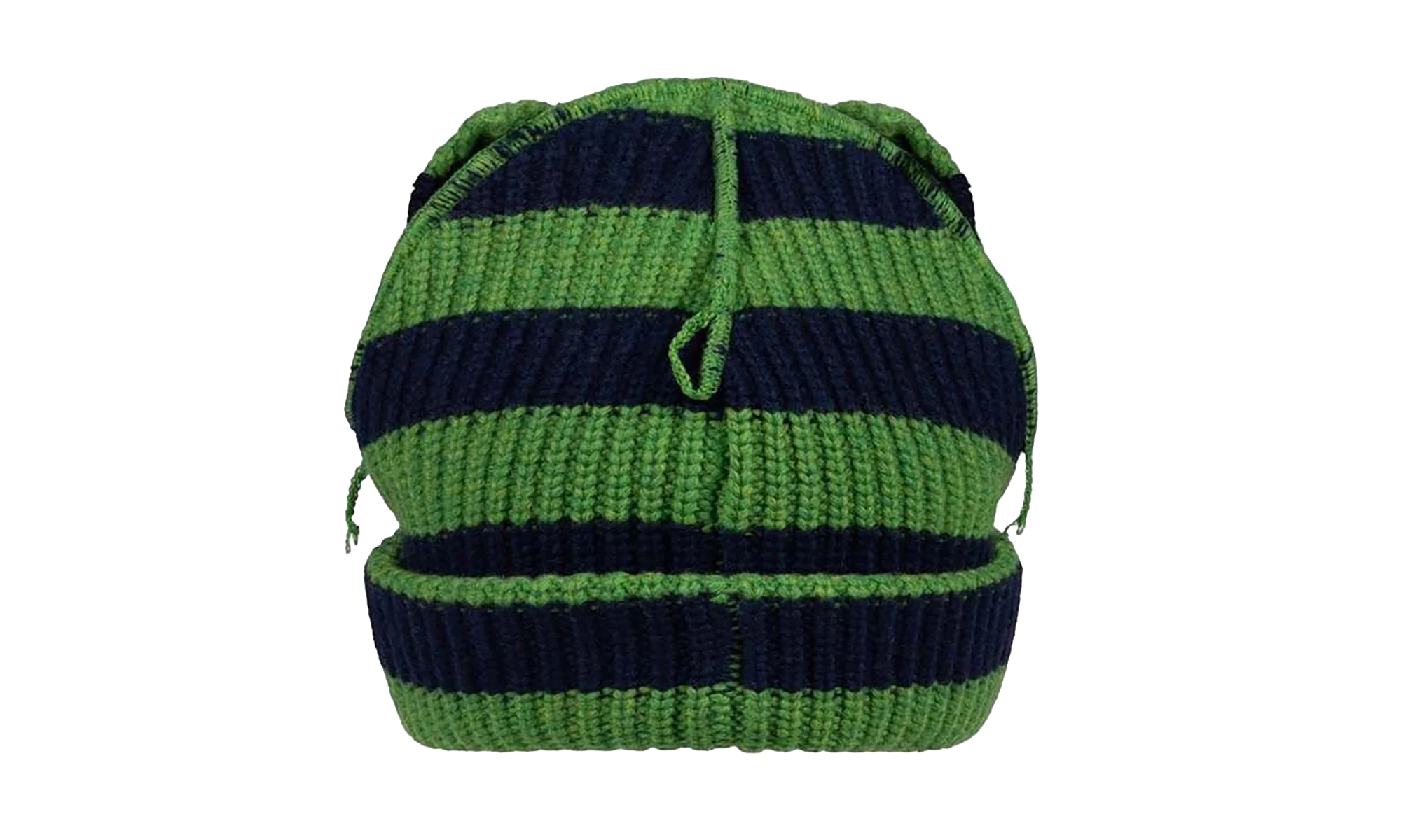 Supersized Chunky Ears Beanie "Green / Navy Stripe" 52132703