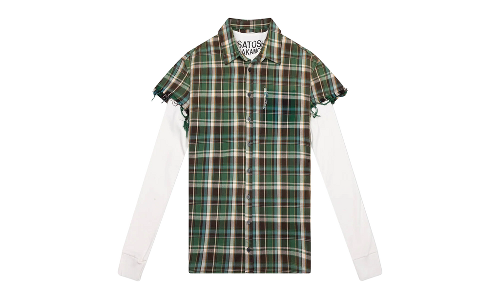 Bender Cut Off Flannel "Green Plaid" SAT002
