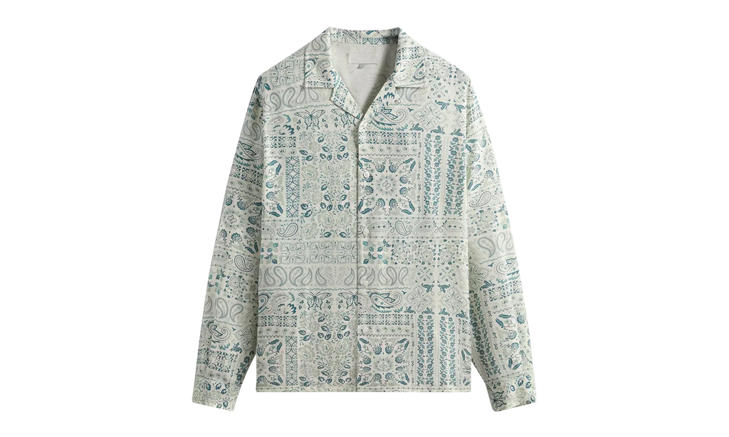 Lyocell Long-Sleeve Thompson Camp Collar Shirt "Tranquility" KHM032009 341