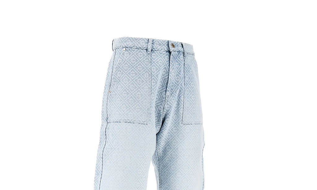RELAXED MONOGRAM DENIM TROUSERS "Blue" MPF25 TR 331 01