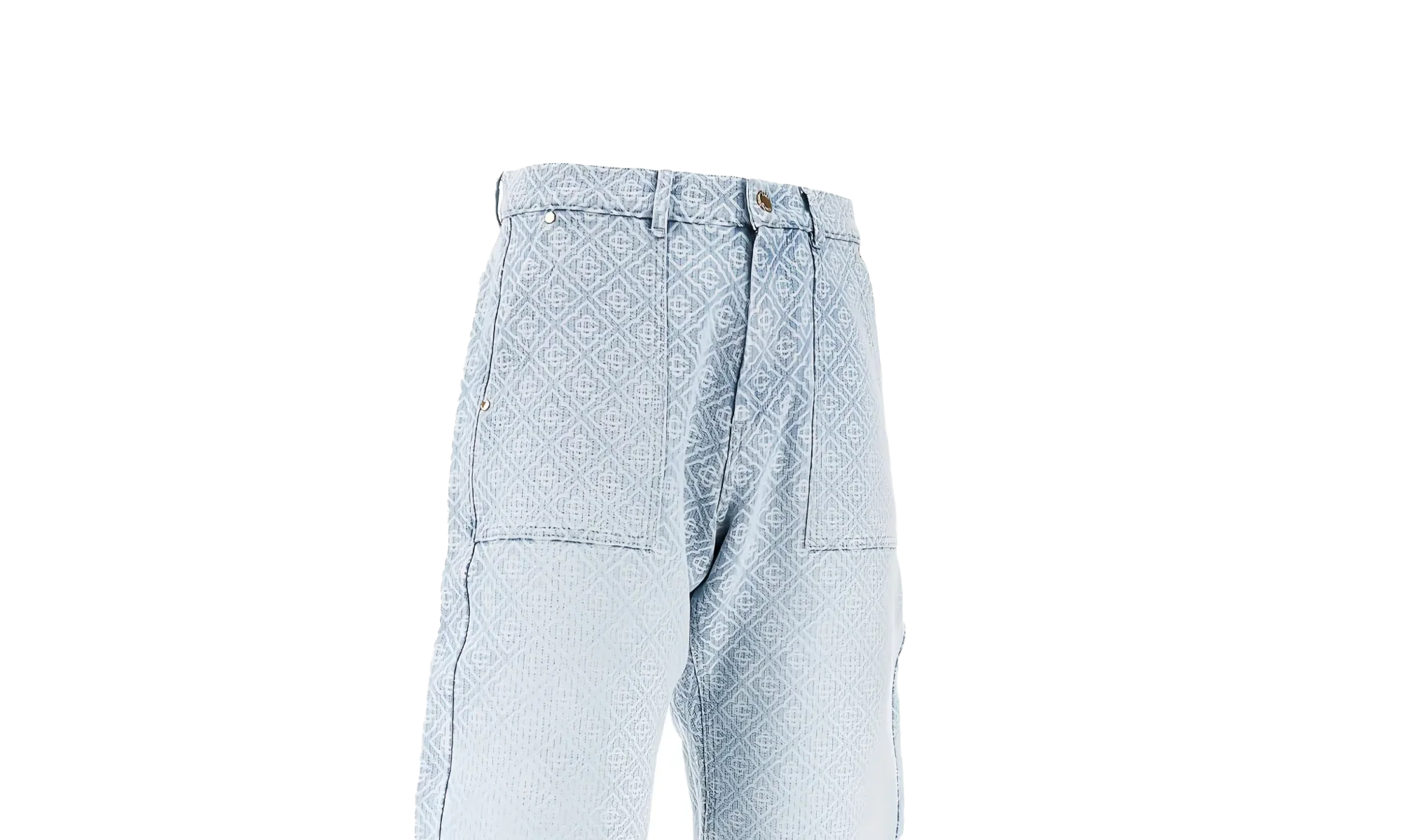 RELAXED MONOGRAM DENIM TROUSERS "Blue" MPF25 TR 331 01