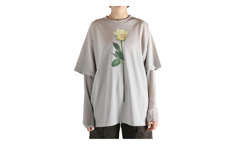 Layered Graphic T-Shirt WMNS "Light Grey" FN WN TSHI000872 LIGHT GREY