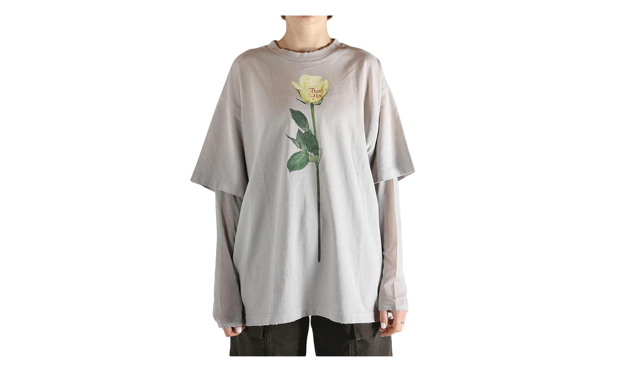 Layered Graphic T-Shirt WMNS "Light Grey" FN WN TSHI000872 LIGHT GREY