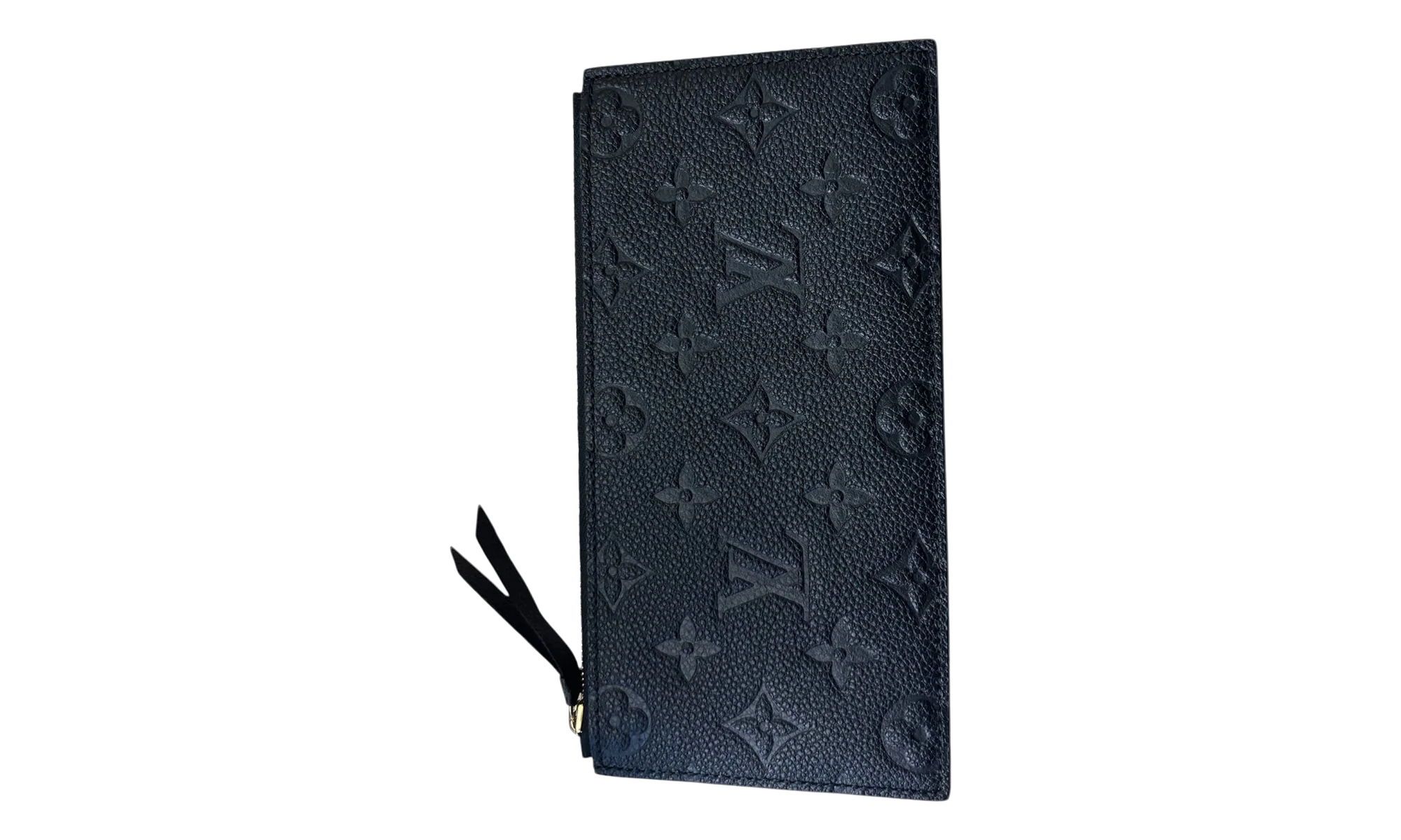 Embossed Monogram Long Wallet "Black/Gold" LVEMLWBG