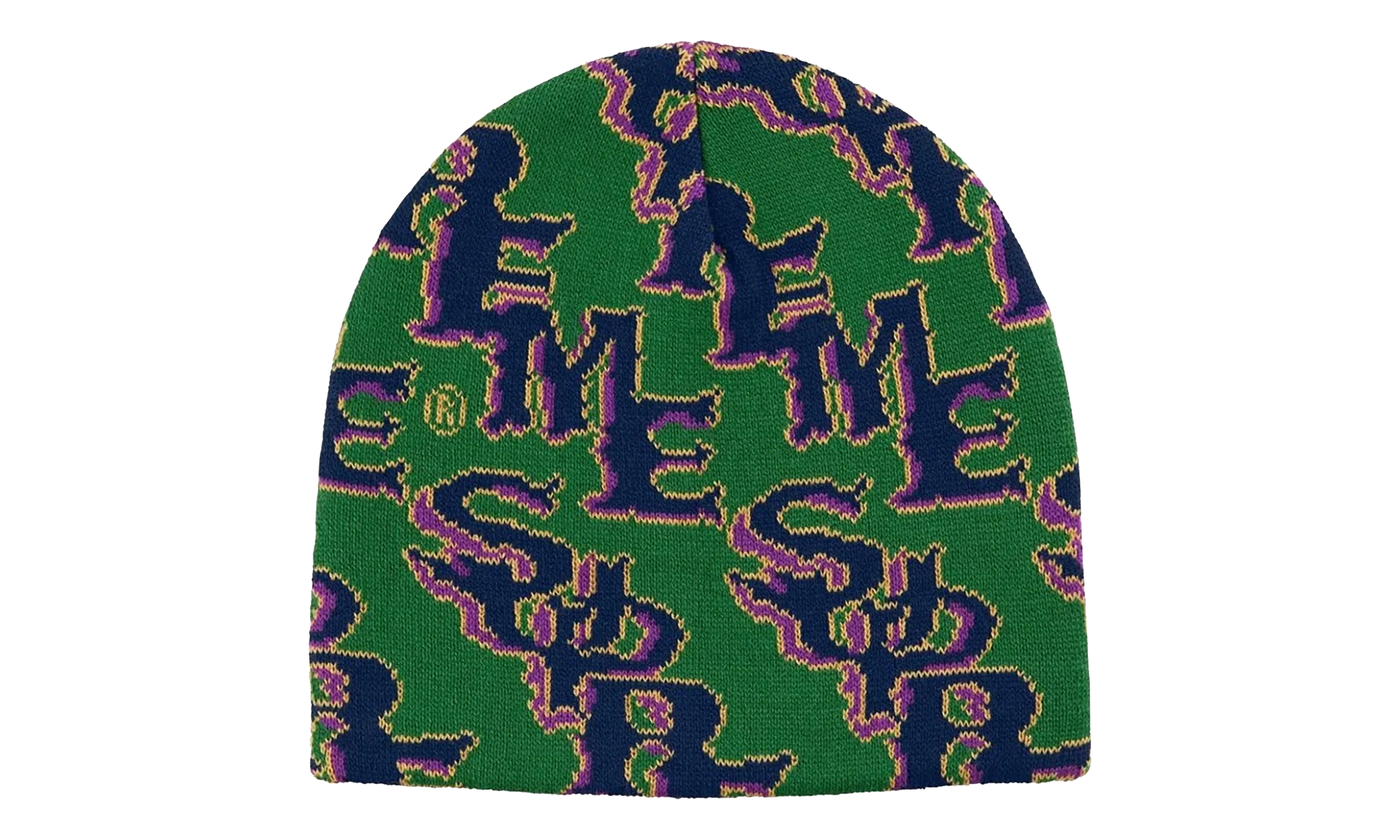 Slanted Gothic Outline Beanie "SS26 - Green" SU27274
