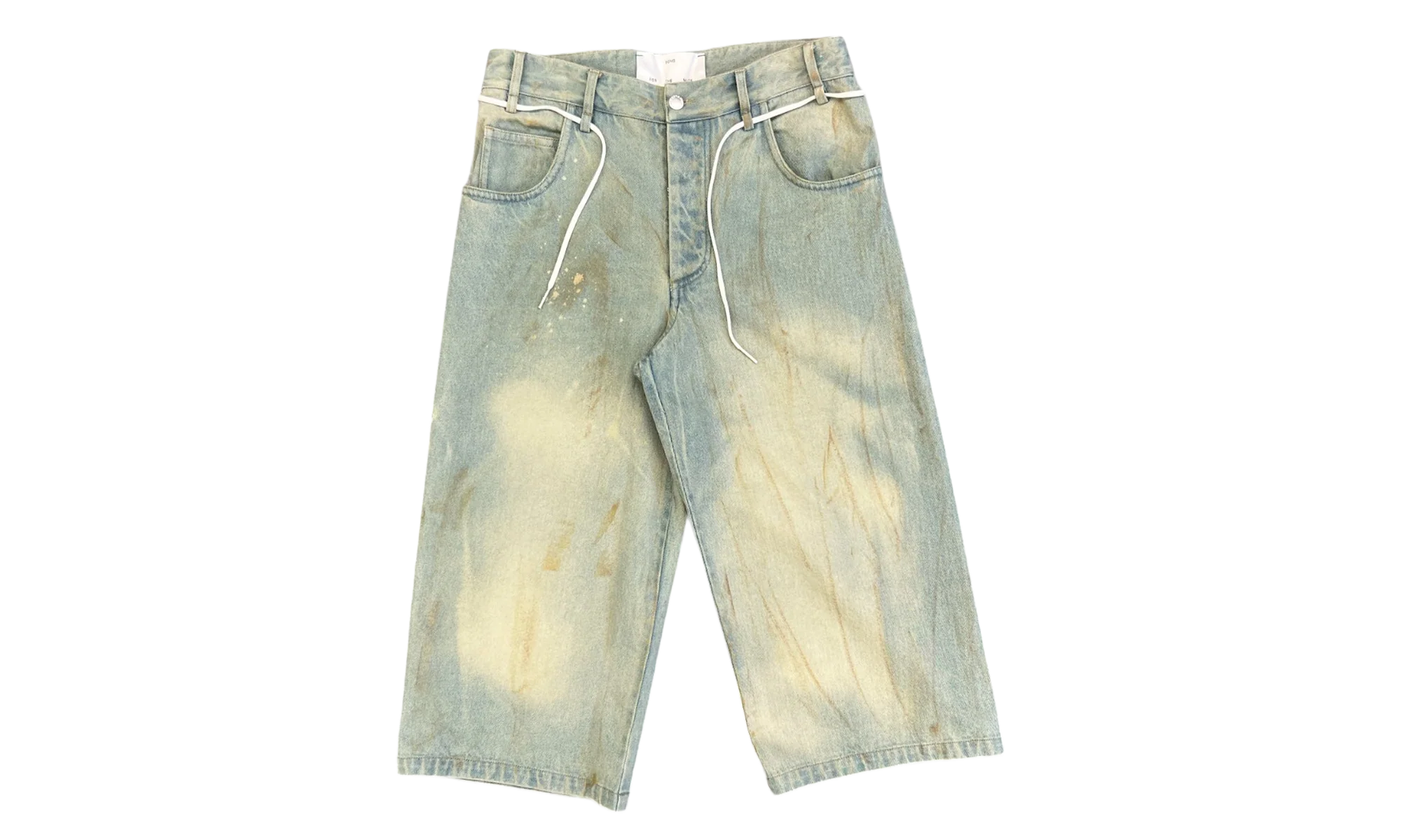 Long Denim Shorts "Light Blue Dirt Fade Out" 261 MST055 FADEBLU
