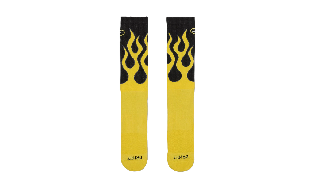 Everyday Plus Cushioned Crew Socks "Yellow Flames - (1 Pair)" IB2285 010