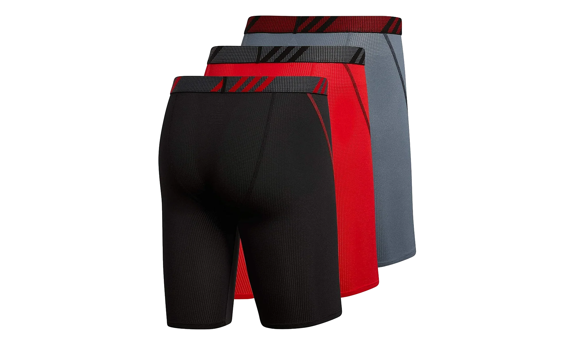 Sport Performance Mesh Boxer Brief Underwear (3 Pack) "Black / Gray / Red" A166 0144944