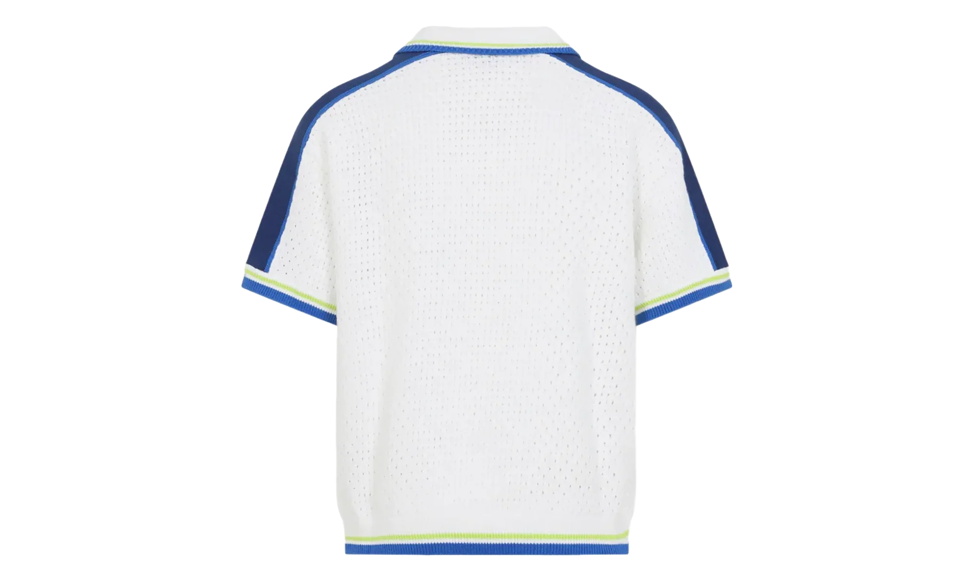Tennis Cotton Crochet Shirt "White / Blue" MSS26KW131001