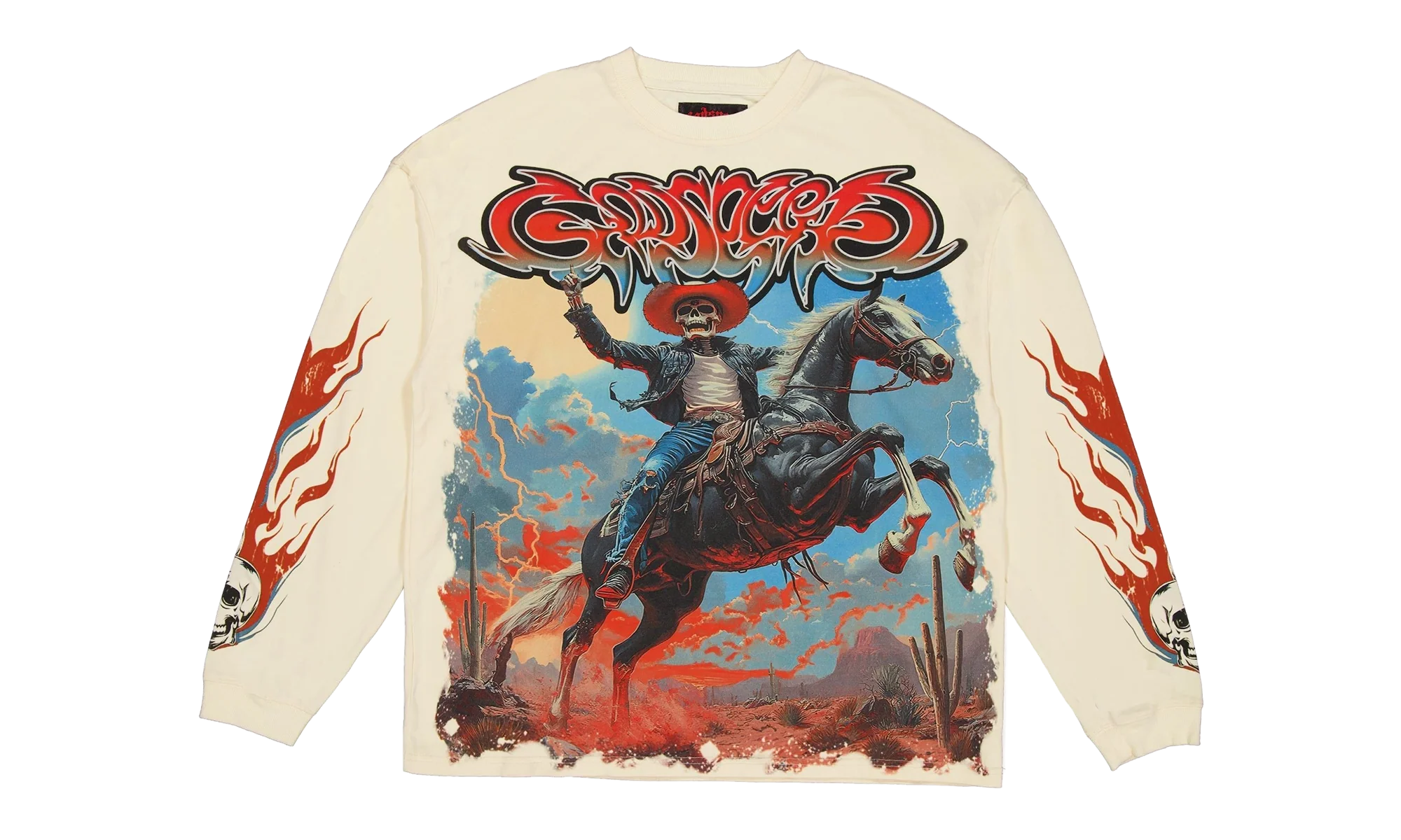 Western Long-sleeve Tee "Cream" GS029