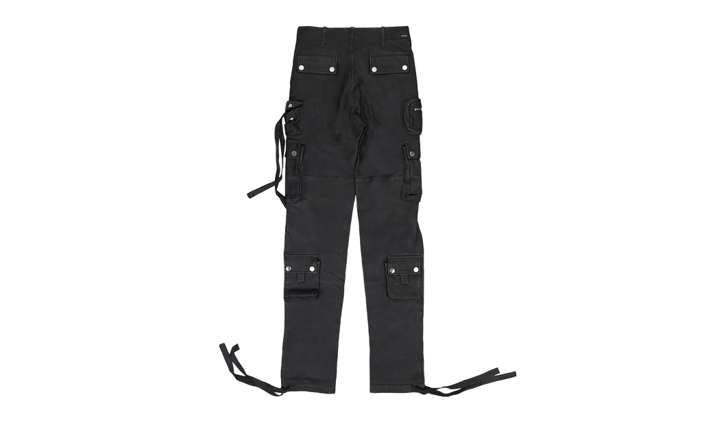 Tactical Leather Cargo Pants "Black" PS22MLP003_Black