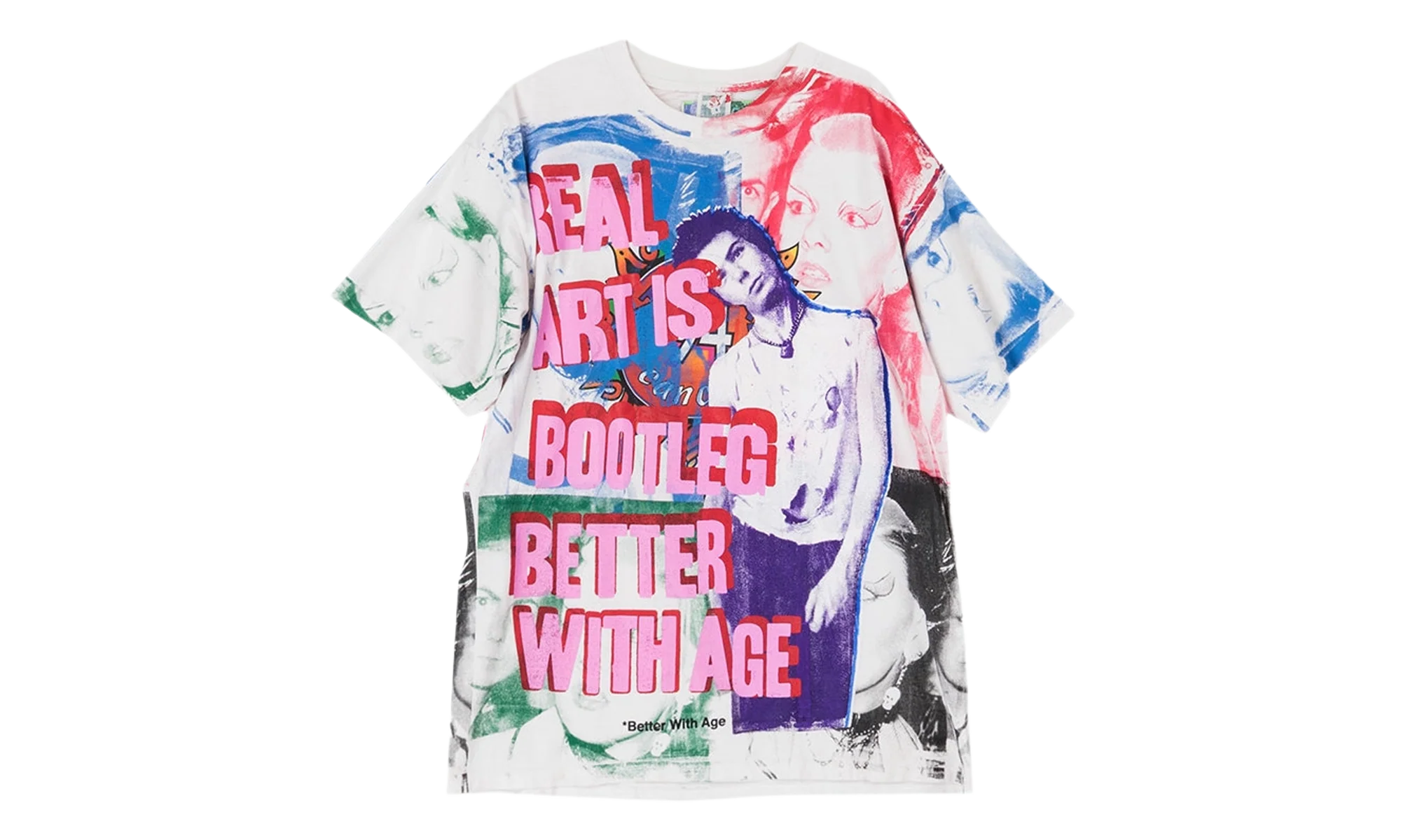 Bootleg Print Tee "White / Multicolor" BWA75