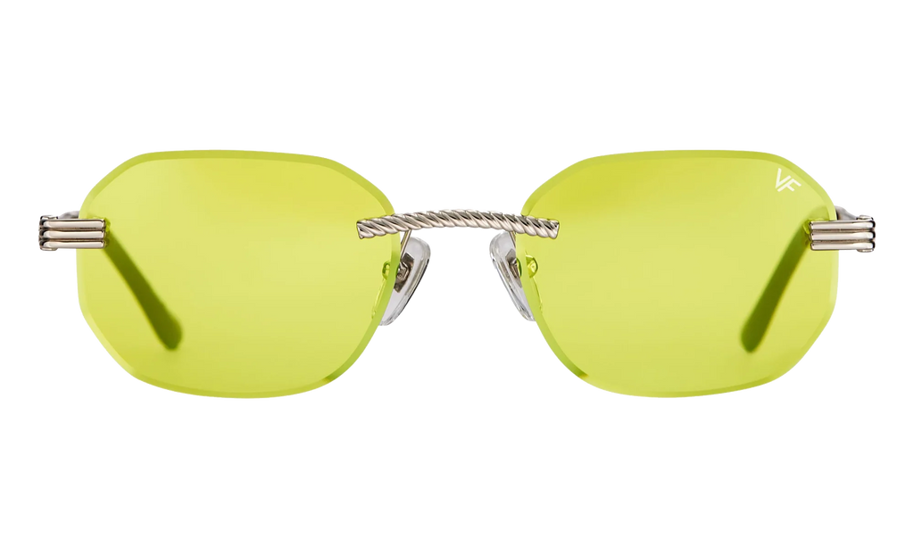 Hustler Rimless Drill Mount 24KT "White Gold / Citrus Yellow" DMHU2 0038 42D3