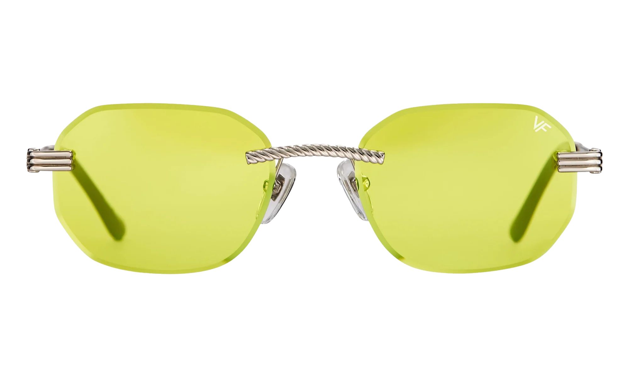 Hustler Rimless Drill Mount 24KT "White Gold / Citrus Yellow" DMHU2 0038 42D3