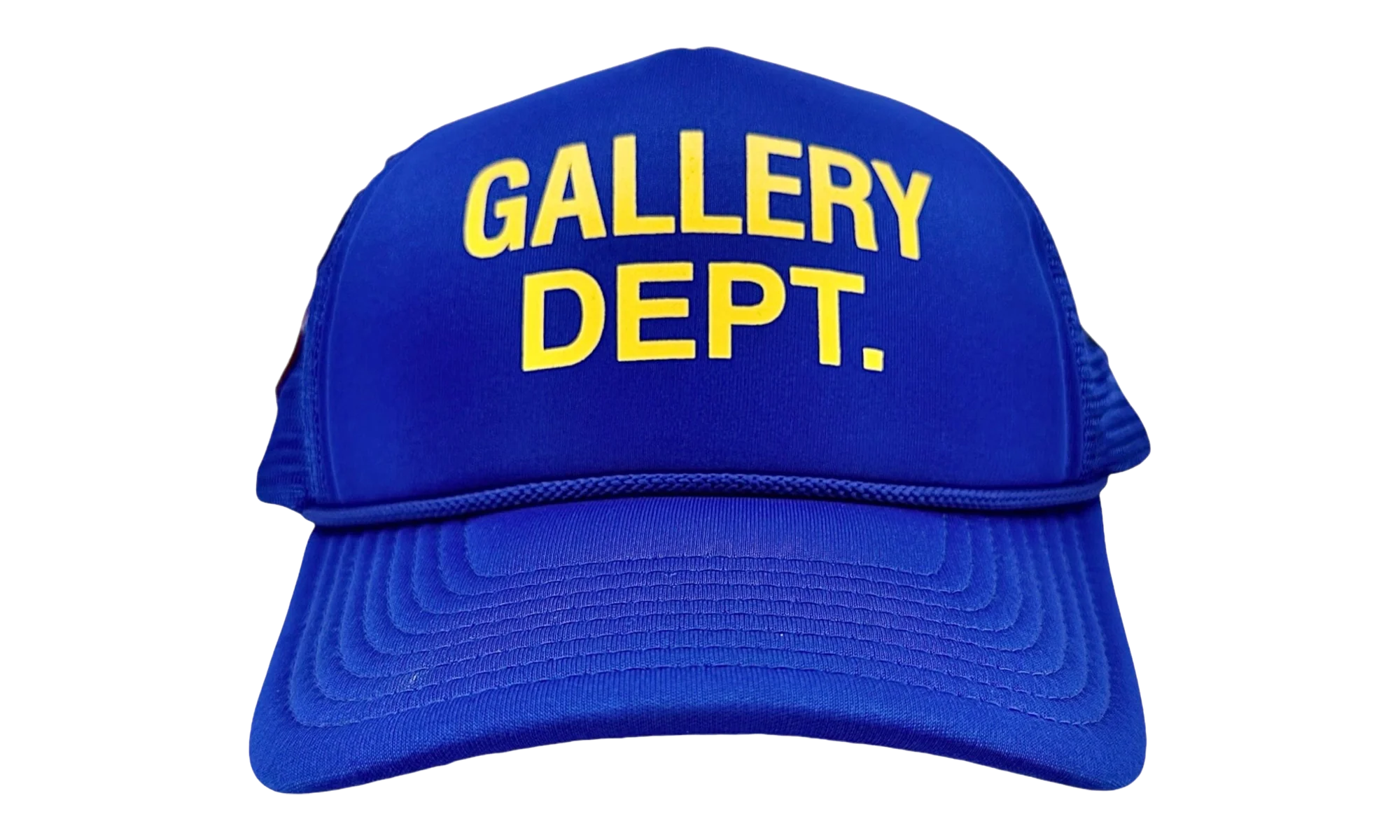 Logo Trucker Hat (4 G Patch Custom) "Blue Yellow" Qw