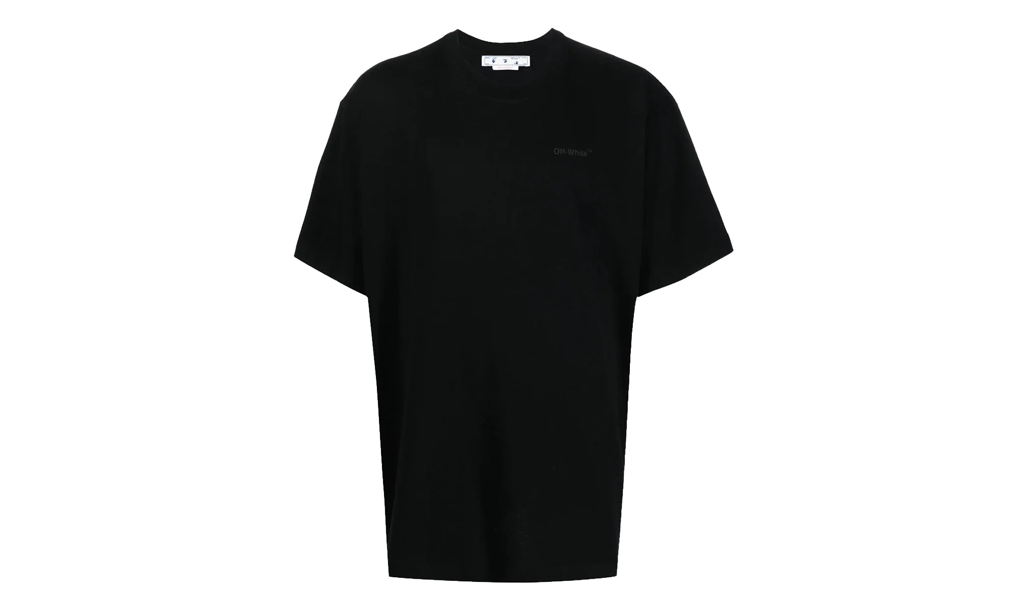 Diag Tab Over Short-Sleeve Tee "Black / Black" OMAA038C99JER0041010
