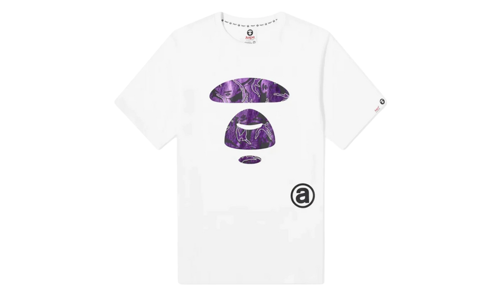 Aape Foil Moonface T-Shirt "White / Purple" CA5CEA57