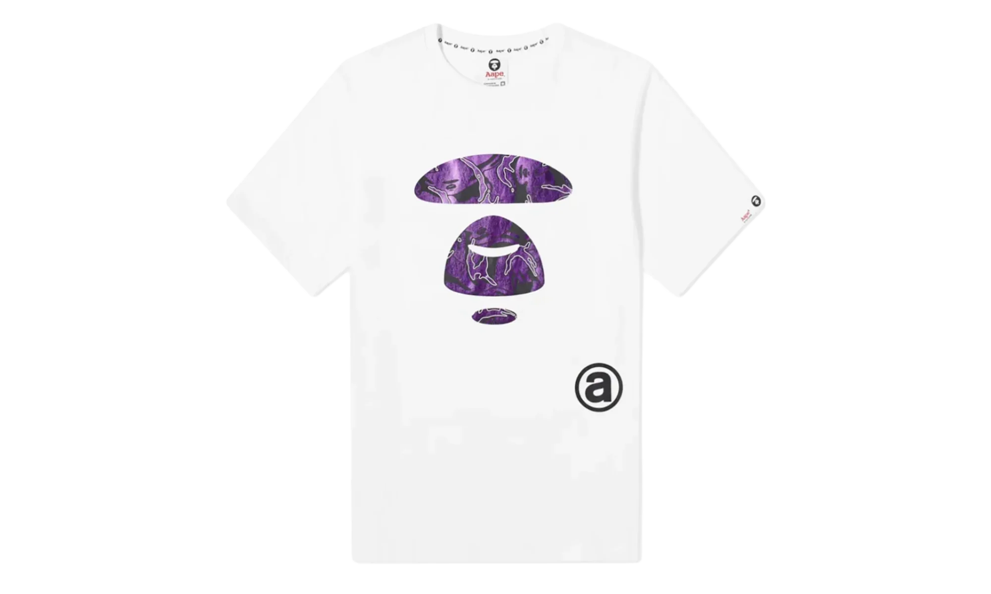 Aape Foil Moonface T-Shirt "White / Purple" CA5CEA57