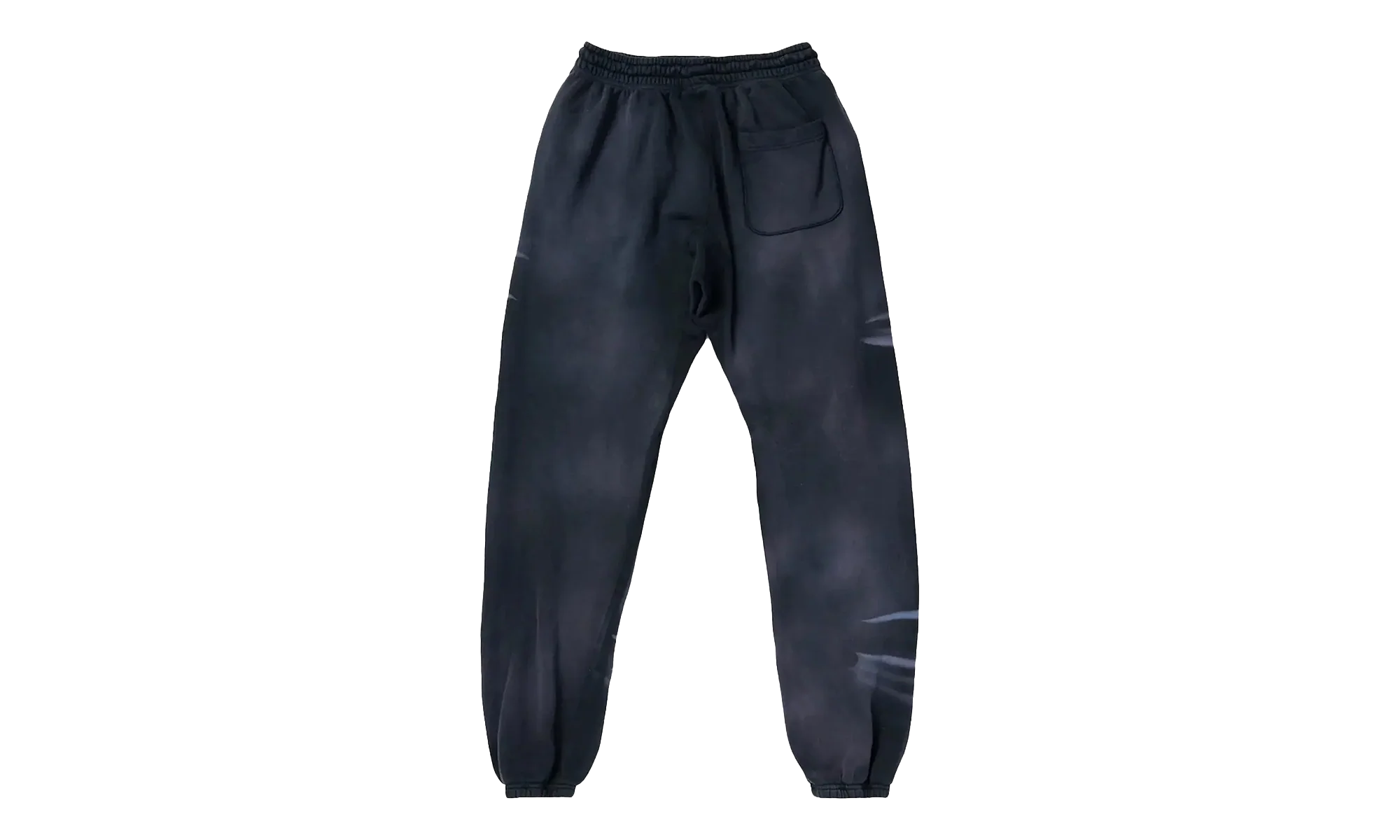 Airbrushed Skull Flare Bottom Sweat Pants "Midnight Dye Black" HSR196