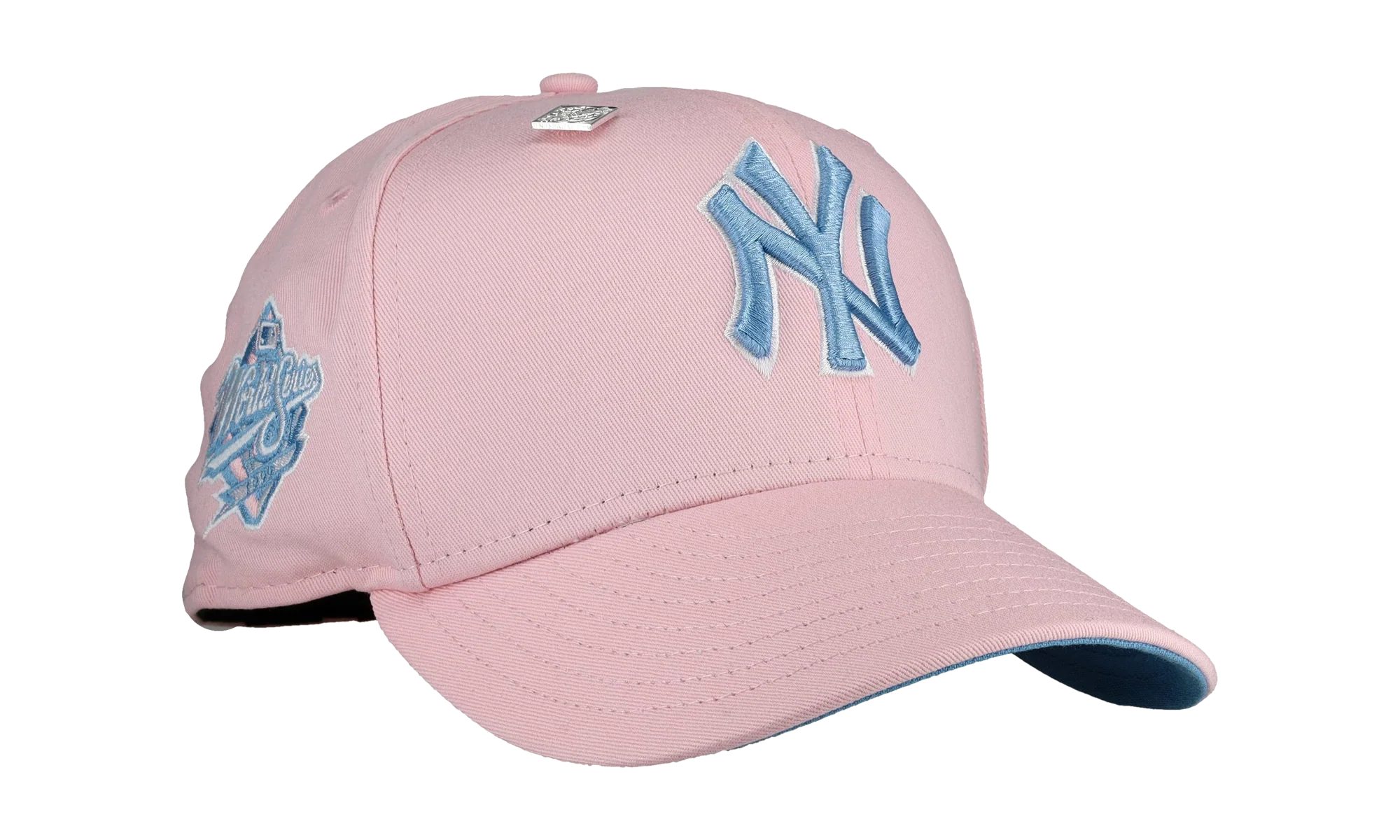 59FIFTY New York Yankees 1999 World Series Fitted Hat "Sky / Pink" NE419