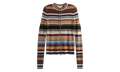 Striped Wool Cardigan WMNS "Multicolor / Brown" RW WN KNIT000009 MULTI BROWN