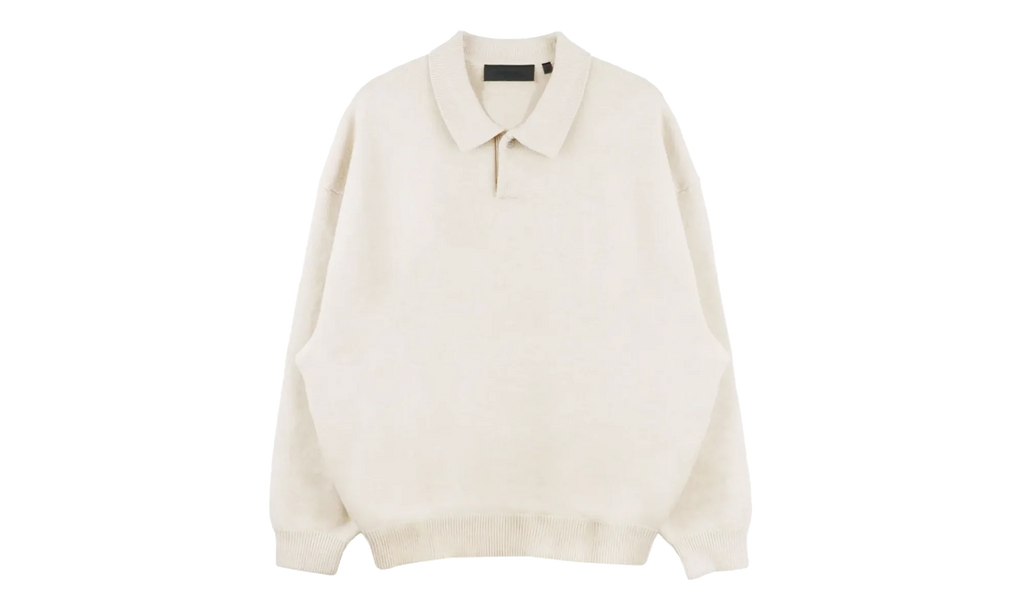 Knit Long Sleeves Polo "Cloud Dancer" 192BT232181F
