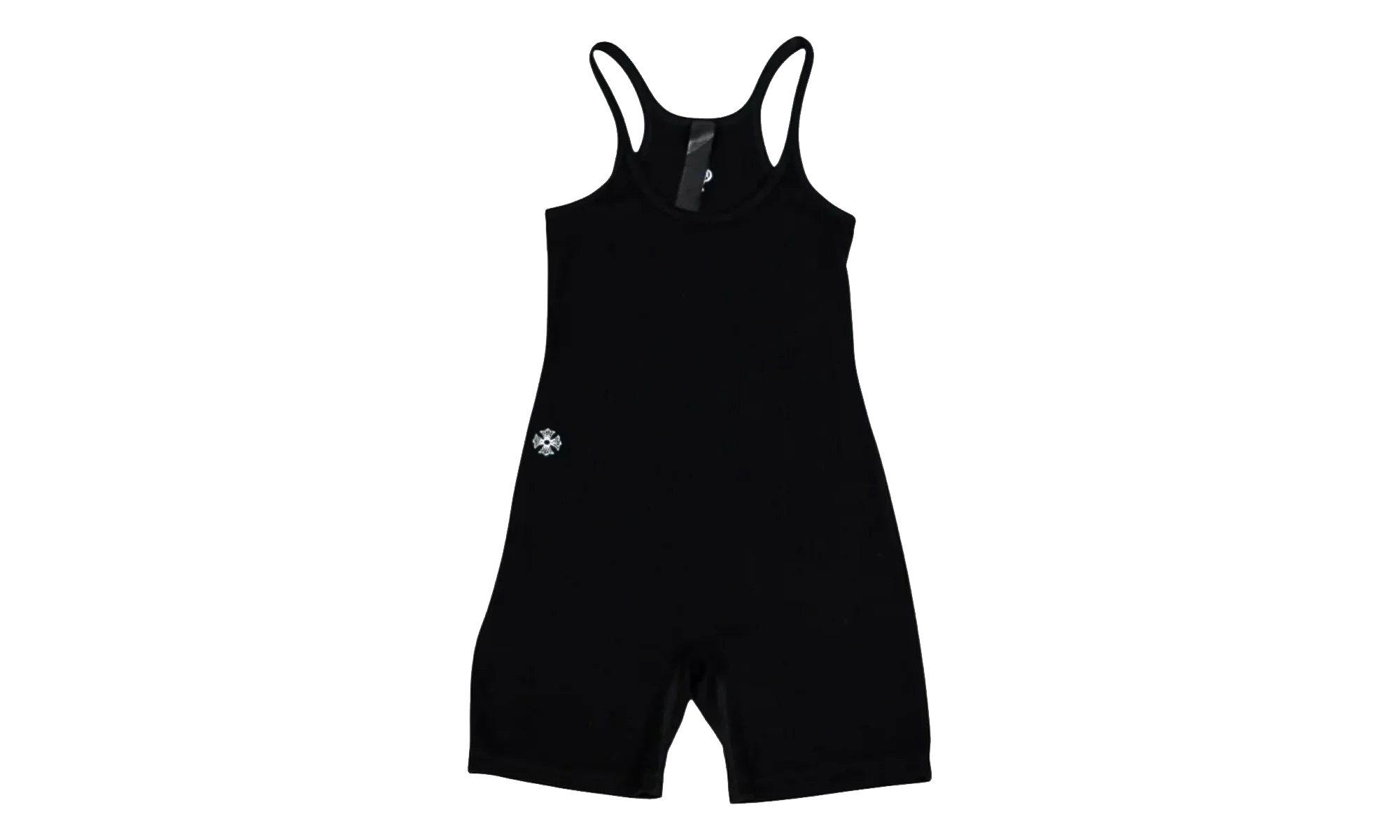 Ribbed Embroidered Romper "Black" CHRM1015