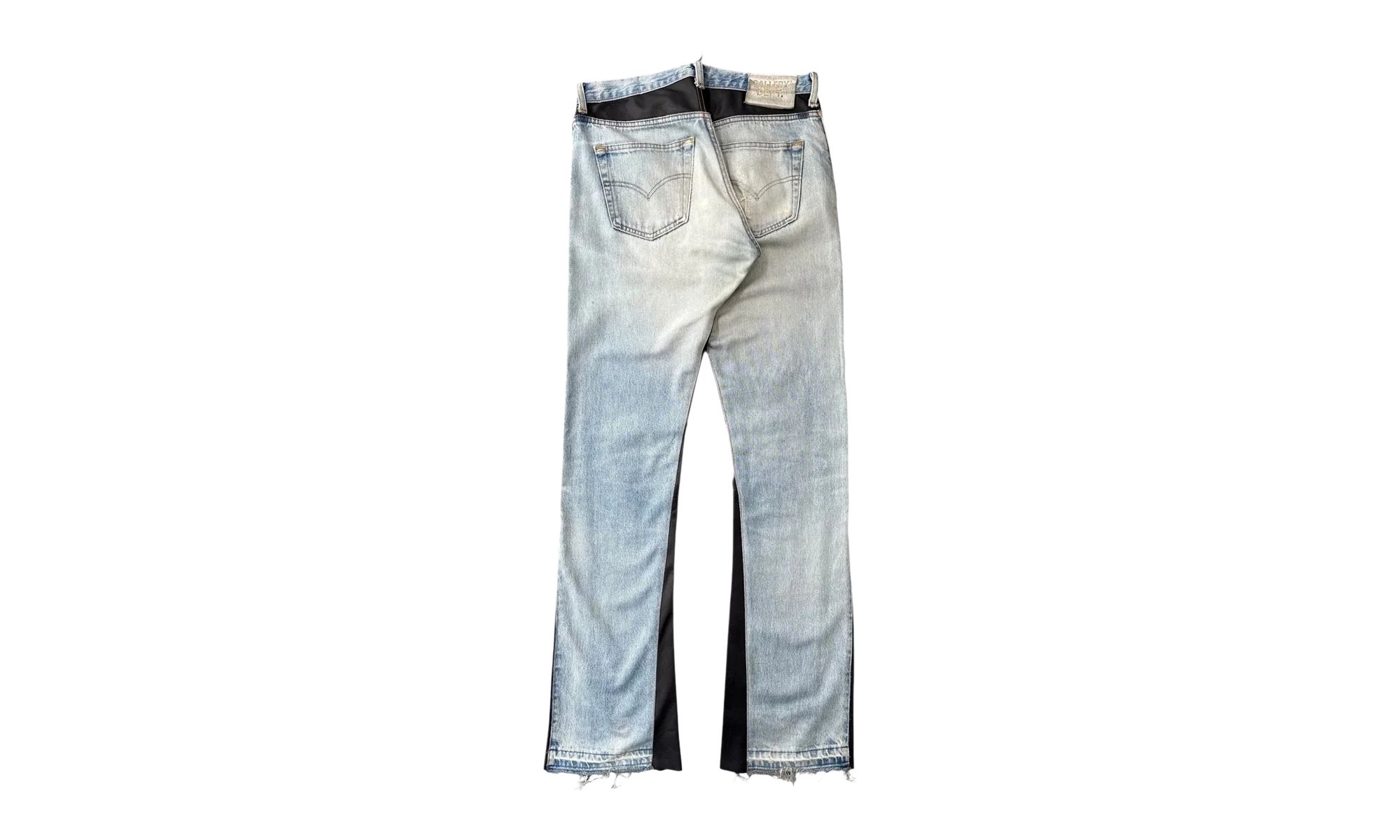Bronco Leather Flare G Patch Jeans "Indigo Black" GD107