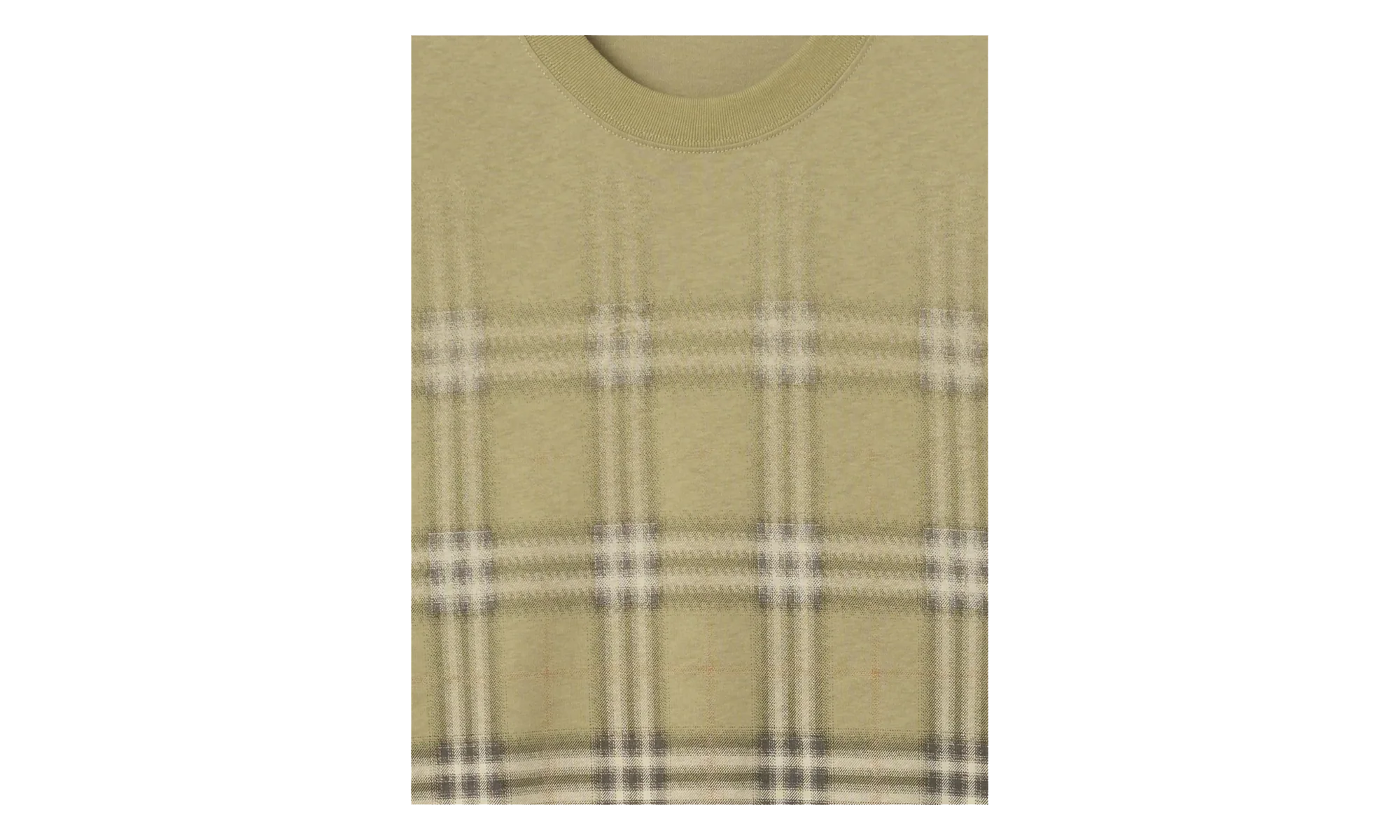 Gradient Check Cotton T-shirt "Glade Green" 8119023