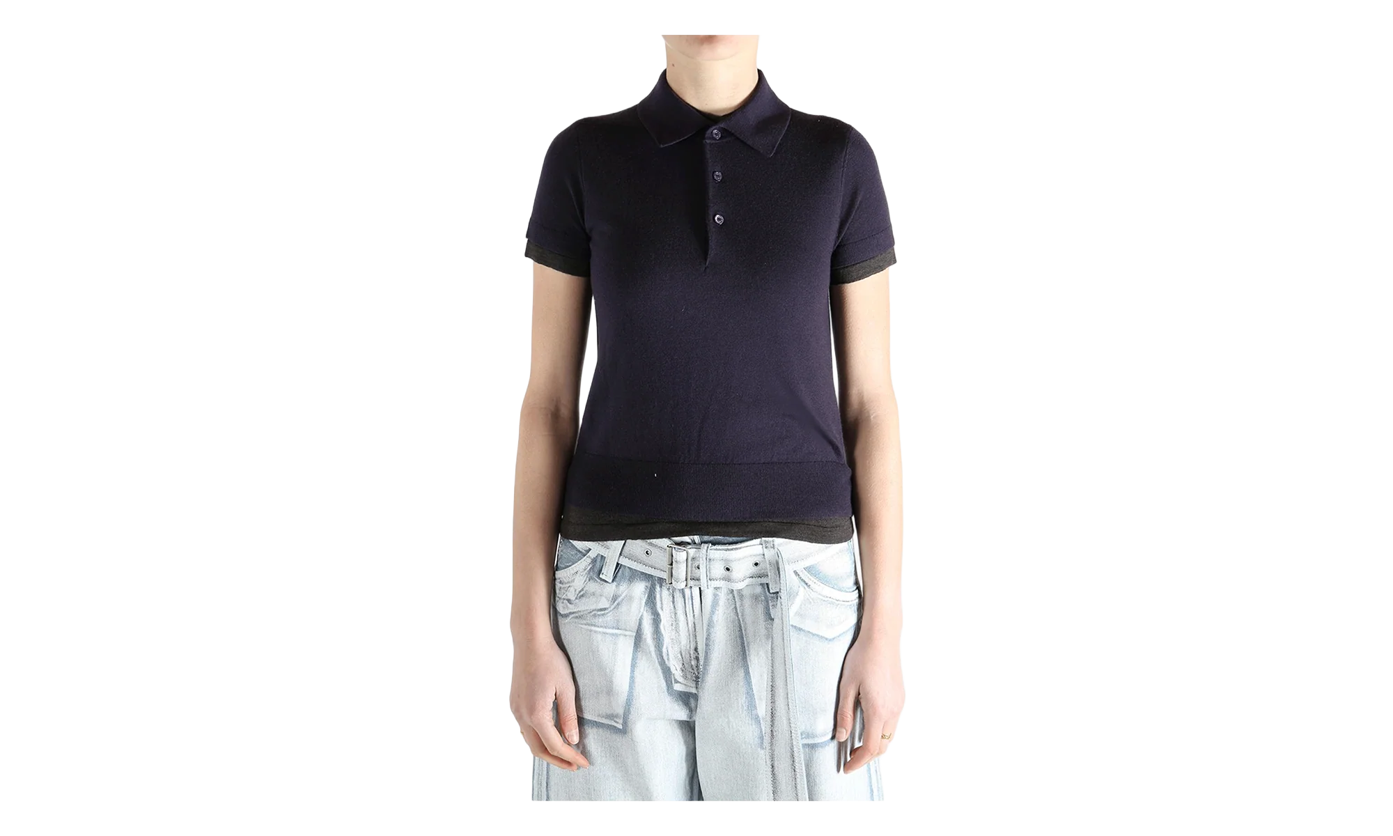 Polo Knit Shirt WMNS "Purple Brown" FN WN KNIT000967 PURPLE BROWN