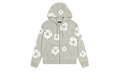 Cotton Wreath Zip Up Hooded Sweatshirt "Grey" DT373