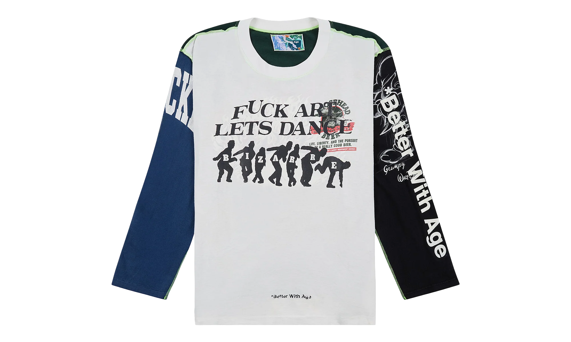 Disco Reversible Long-Sleeve Tee "White" BWA64