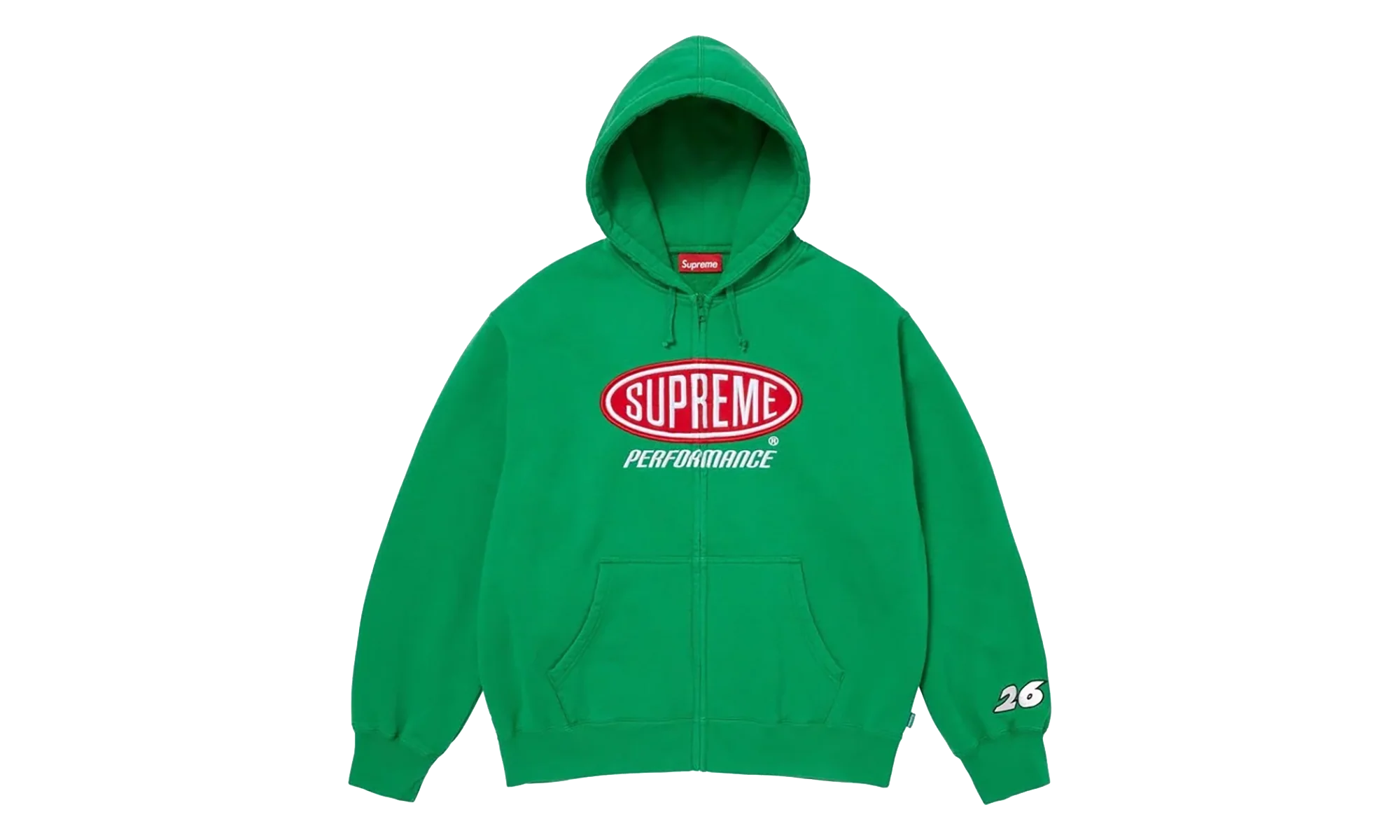 Performance Zip Up Hoodie "SS26 - Green" SU27267