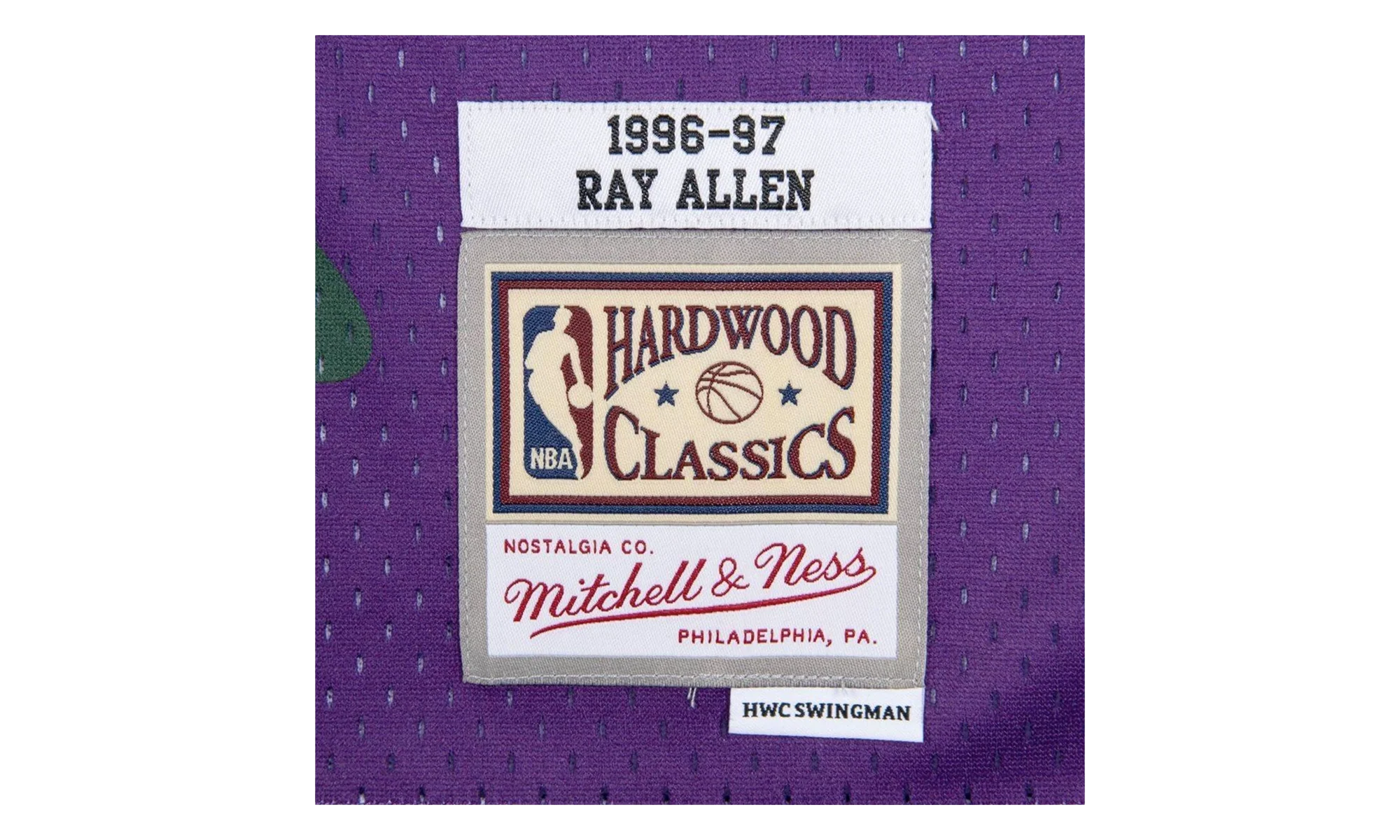 NBA Ray Allen Reload Swingman Jersey "1996 Milwaukee Bucks - Purple" SMJYCP19294 MBUPURP96RAL