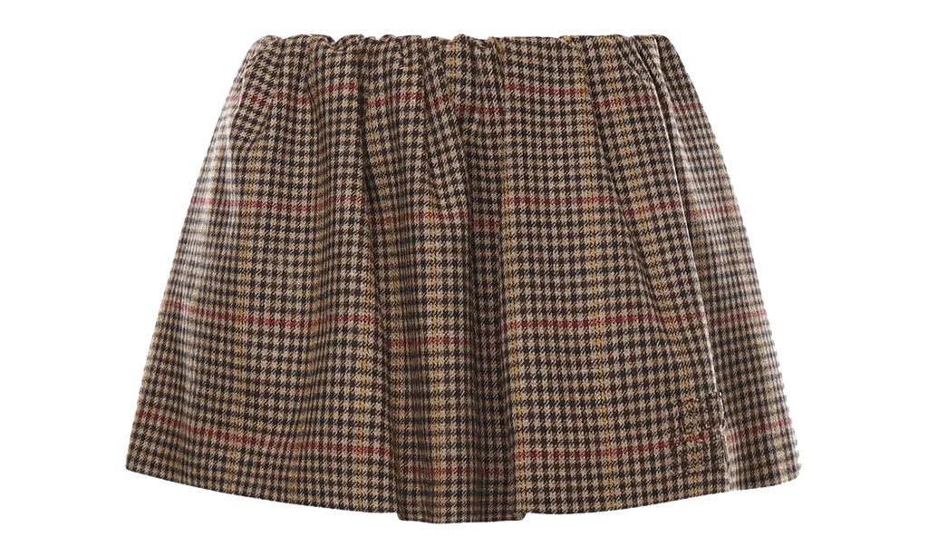 Houndstooth Mini Skirt WMNS "Brown" MG2594 S OOO 181J F0040