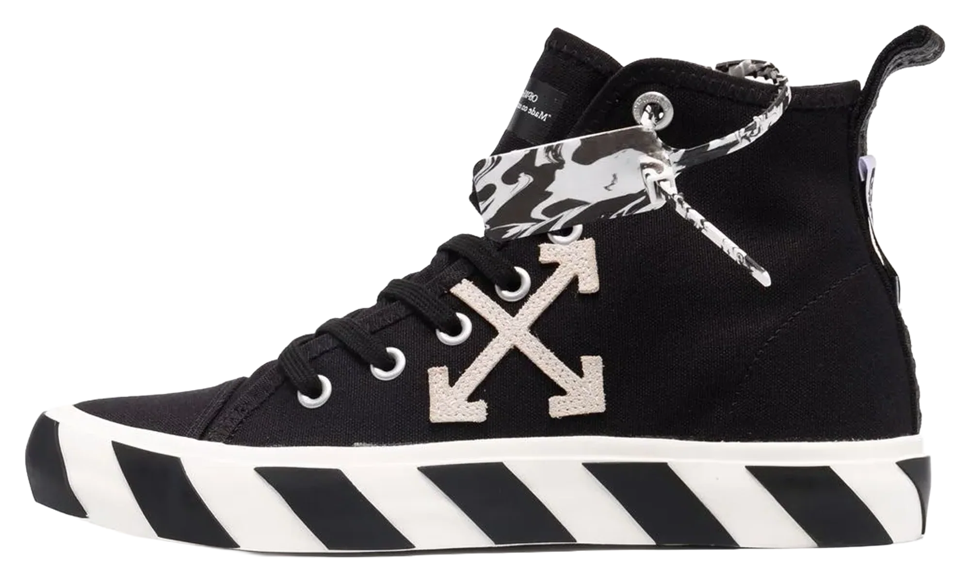Vulcanised Mid Top "Black White" OMIA119F21FAB001 1001