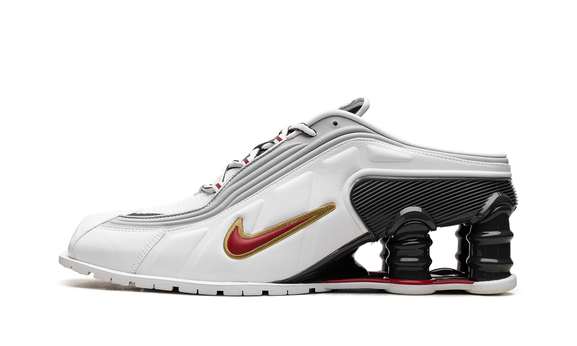 Shox MR4 Mule"Martine Rose Metallic Platinum Varsity Red" IM5420 100