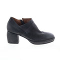 Curtis Womens Black Leather Zipper Ankle & Booties Boots