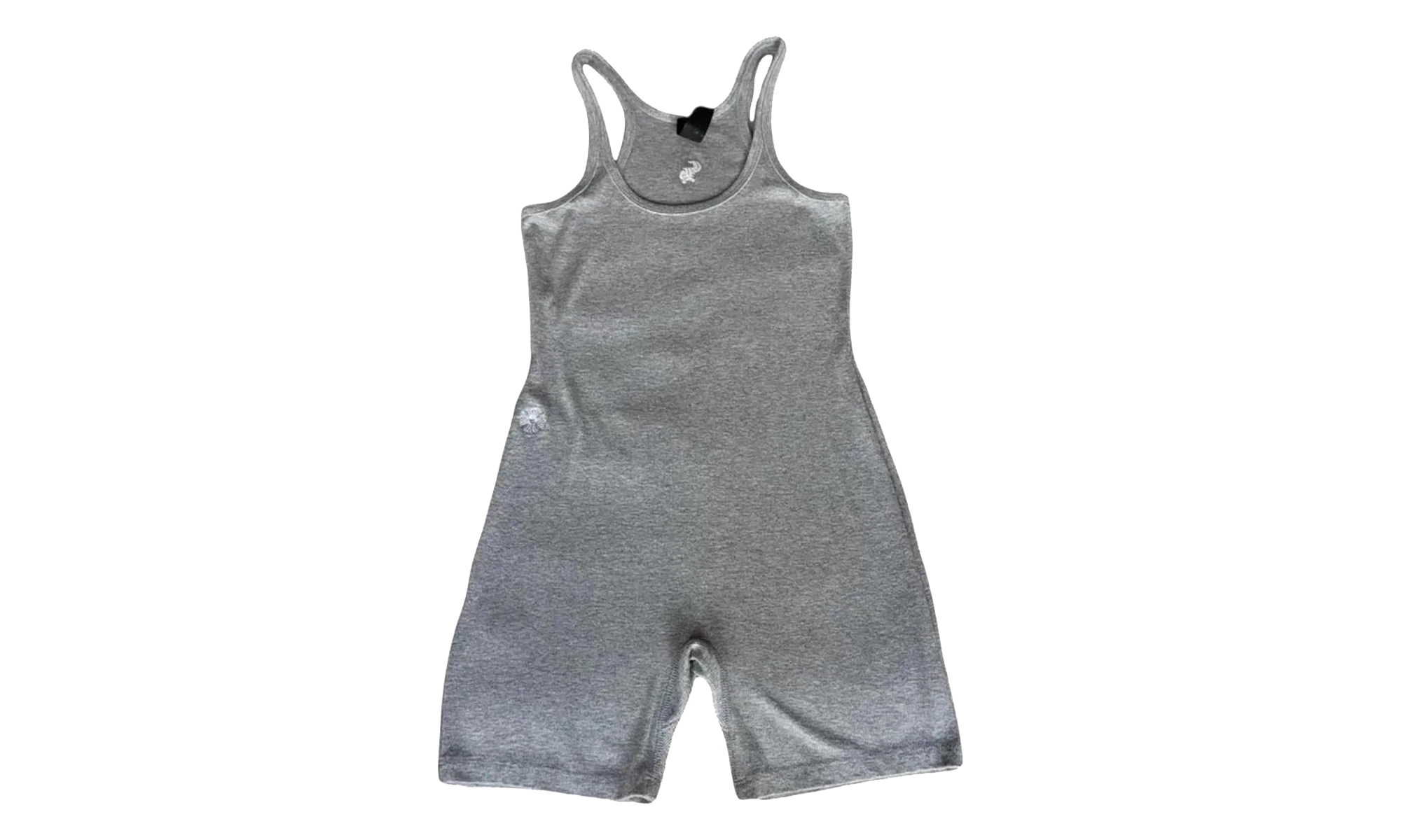Ribbed Embroidered Romper "Grey" CHRM1005
