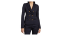 Pinstripe Double Breasted Blazer Suit Jacket "Navy" 0400022558453