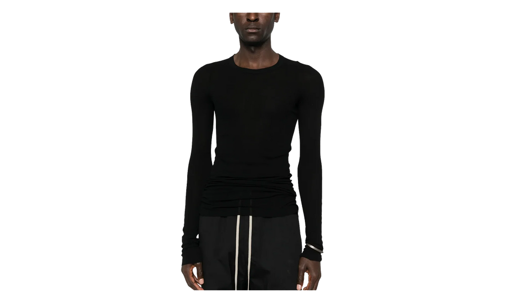Ribbed Long-Sleeve T-Shirt "Black" RU01F2250 RC 09