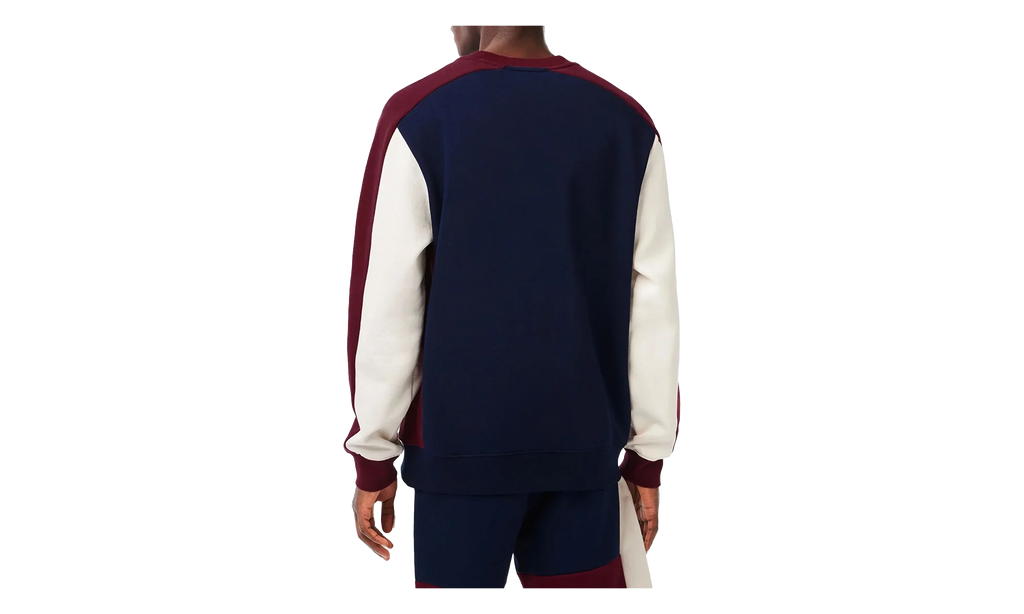 Brushed Fleece Colourblock Sweatshirt "Navy / Zinfandel" SH1299 PIG