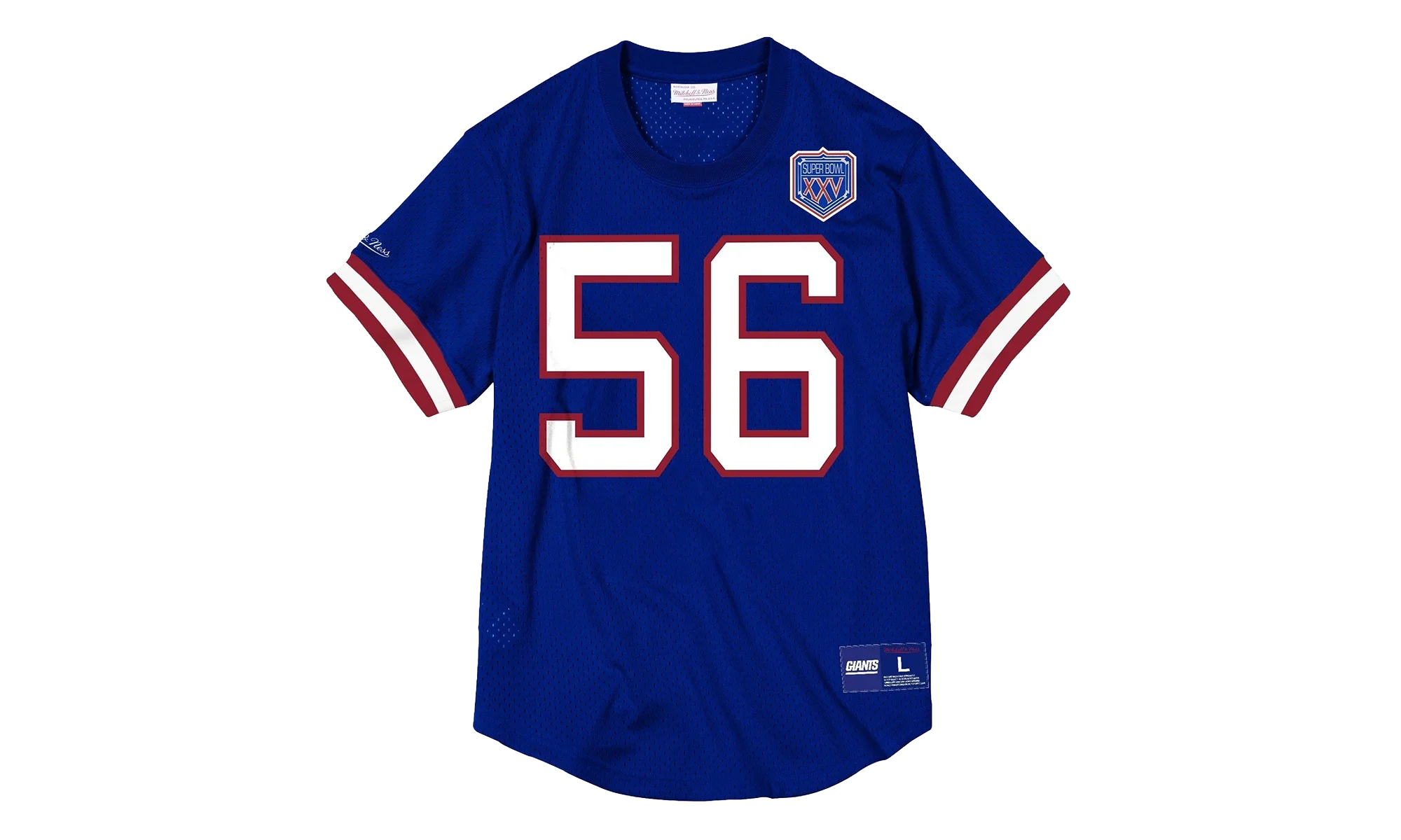 NFL Name & Number Mesh Crew Neck Shirt "New York Giants - Royal" NNMPMG18061 NYGROYA90LTA